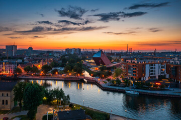 The Main Town of Gdansk at sunset, Poland.