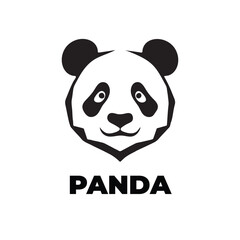 Fototapeta premium Vector silhouette of a panda. Panda logo