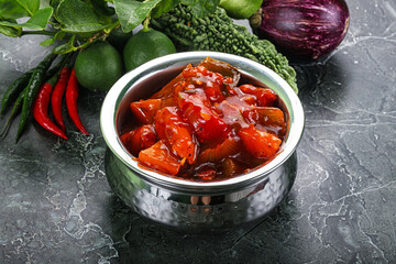 Chinese cuisine - chicken in sweet and sour sauce