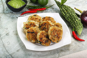 Indian style - chicken kebab with herbs