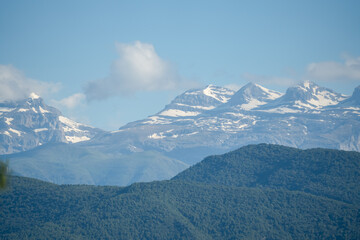 magnificent view over the Parque natural de la Sierra y los Cañones de Guara in the Spanish...