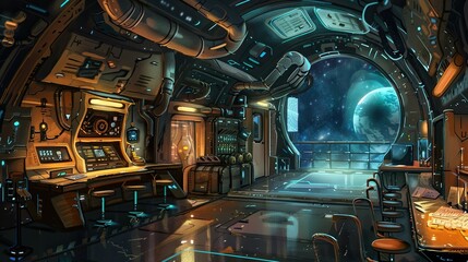 The engine of an engine. AI generated art illustration.