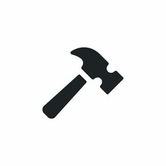 hammer construction tool sign icon
