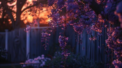 Purple Blossom in the Backyard
