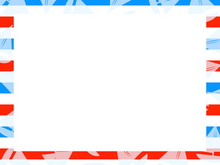 ランダムヨットストライプ柄フレームB：赤青