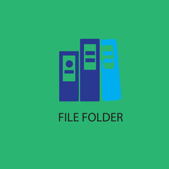 File and folder icon with flat style. Icon ready to use for website, mobile app, presentation and any other projects