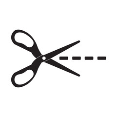 cutting scissors icon vector illustration design template