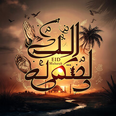 This beautiful Islamic 3d illustration is mainly made for great celebration Eid al Adha