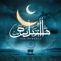 This beautiful Islamic 3d illustration is mainly made for great celebration Eid al Adha