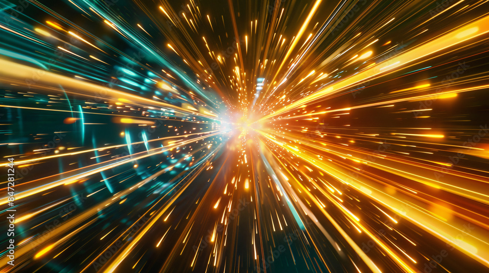 Aufkleber abstract background depicting traveling at the speed of light