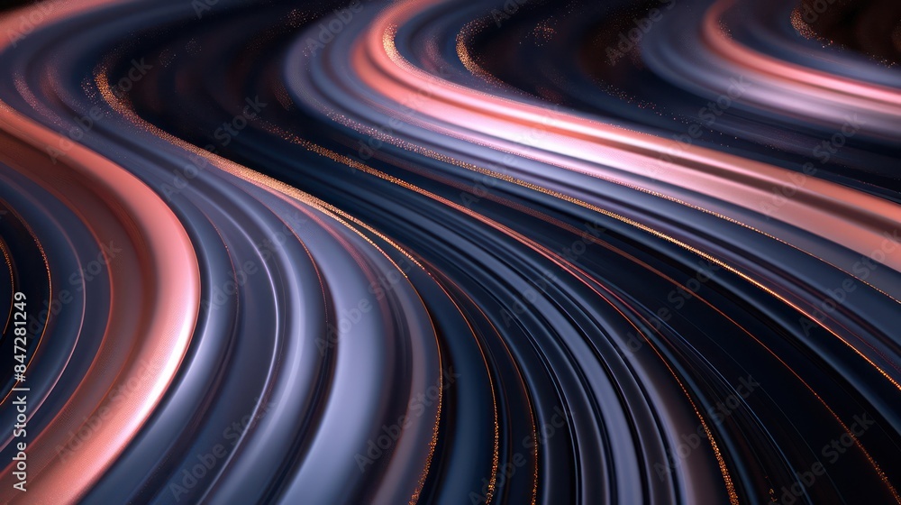 Poster an artistic digital rendering showcasing swirling patterns with a smooth texture and a gradient of b