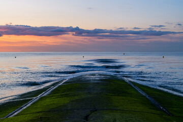 Coucher de soleil sur l'Atlantique à Villers-sur-Mer