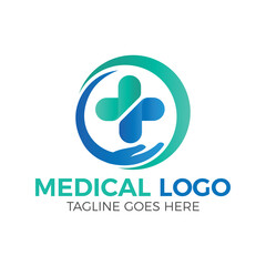 Medical pharmacy logo design and  health care
Template - vector illustrator 
