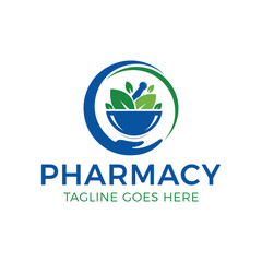 Medical pharmacy logo design and  health care
Template - vector illustrator 
