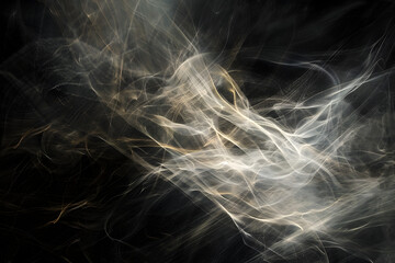 Veins of light weave through the darkness, illuminating an ethereal abstract scene.


