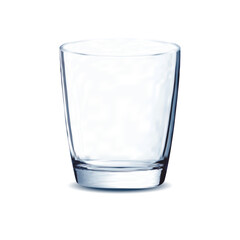 3d water glass isolated on white background 
