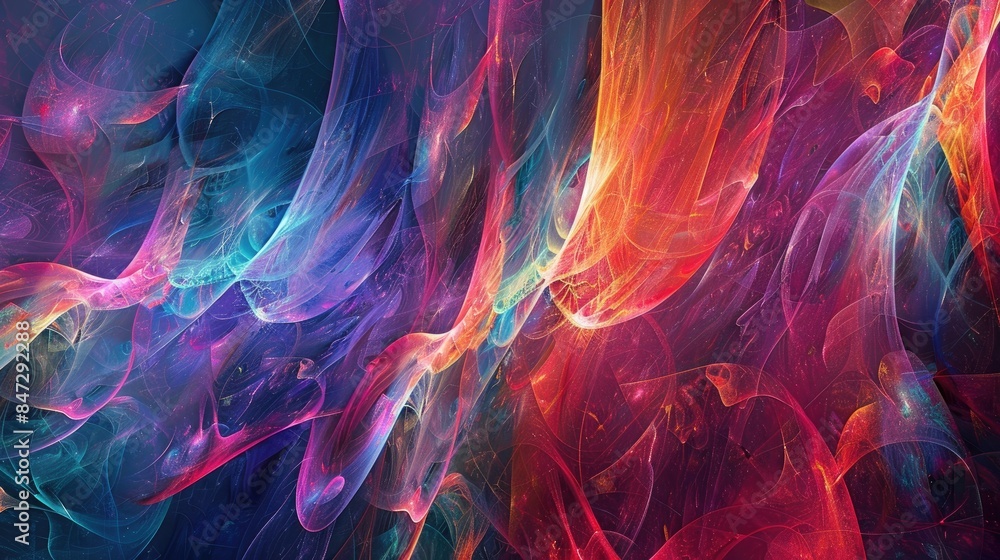 Aufkleber abstract fractal background with multicolor texture