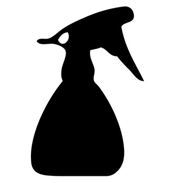 black spray bottle silhouette clip art preview