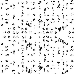 Abstract random background structure. Isolated black pixel pattern. Transparent code. Fictional language. Retro vintage texture.