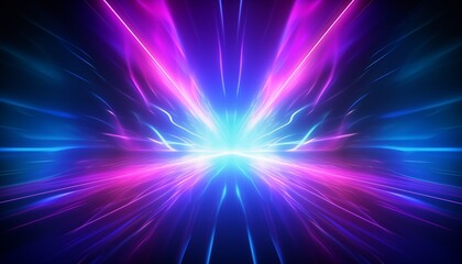 Fototapeta premium abstract background with rays in purple and blue