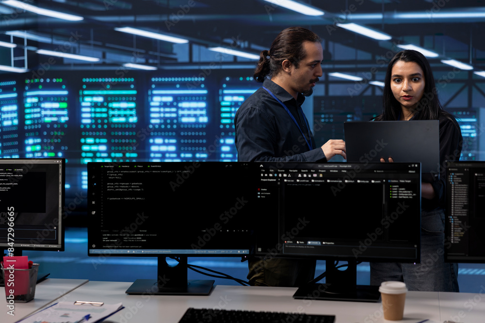 Poster it experts in server hub ensuring valuable data remains shielded from potential threats using laptop
