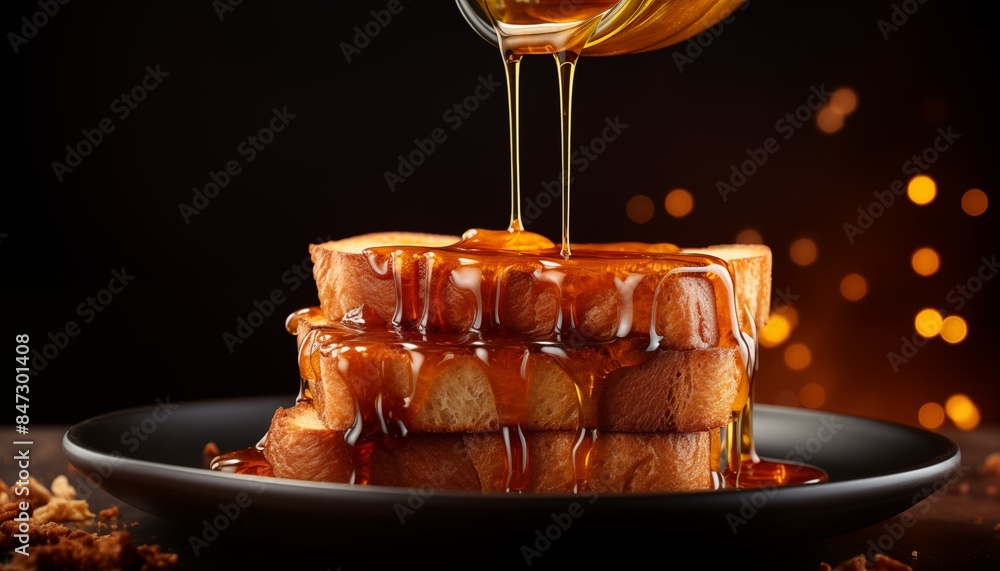 Wall mural mayple syrup with french toast - Wall murals