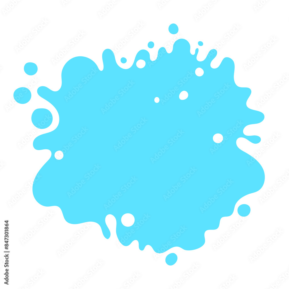 Poster vector abstract complex shape, fluid blotch spot image as template for background. dynamical colored