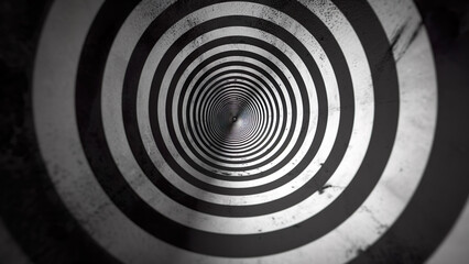 Obraz premium Optical - Black & White Optical Circle, circle, spiral, pattern, design, illustration, black, swirl, vector, wallpaper, illusion, 3d, shape, black and white art, optical art