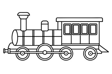 train line art vector illustration