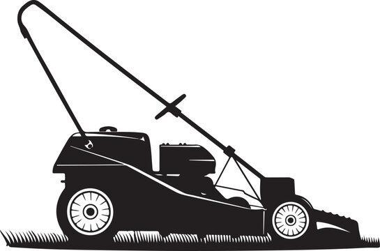 recommend clip art: Lawn mower silhouette vector illustration