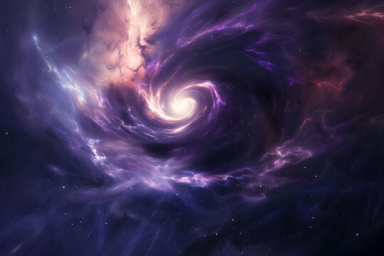 Cosmic galaxies swirl and collide, painting a celestial abstract scene.