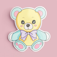 Fototapeta premium Cute bear stickers