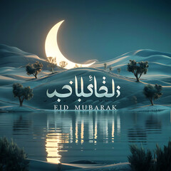 This beautiful Islamic 3d illustration is mainly made for great celebration Eid al Adha
