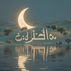 This beautiful Islamic 3d illustration is mainly made for great celebration Eid al Adha
