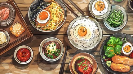 A table with various types of food, perfect for a party or gathering