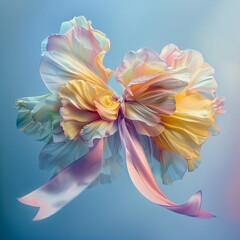 Colourful flowing flower