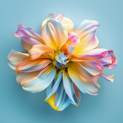 Colourful flowing flower