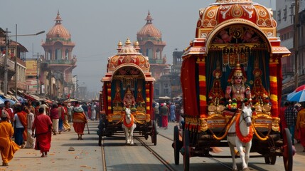 Fototapeta premium Puri's Rath Yatra Spectacle