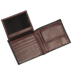 Brown Leather Wallet Opened