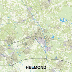 Helmond, Netherlands Poster map art