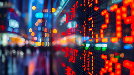 Stock market financial statistics on many screens, share pricing, online trading data