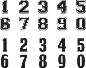 Jersey Numbers Svg, Sport Numbers SVG, Sport Numbers Cricut, College Font Svg, Football Font Svg, Numbers Cricut, Silhouette, Cut Files, PNG
