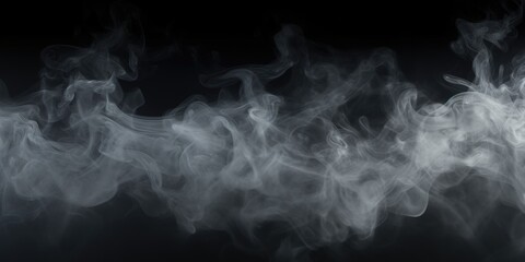Obraz premium A close-up view of smoke billowing out against a dark backdrop, ideal for use in atmospheric or mysterious scenes