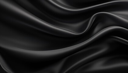 black satin fabric wave