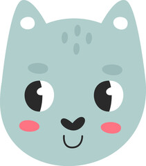 Cat Head Childish