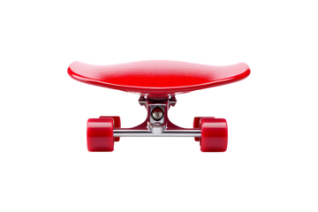 Red Skateboard (PNG) isolated on transparent background