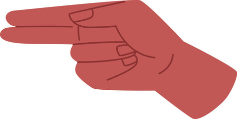 Hand Sign Alphabet H Letter