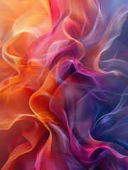 Obraz premium Abstract digital shapes, captured with motion blur on red background created with Generative AI technology