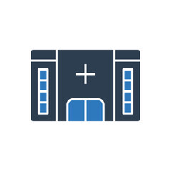 Obraz premium Hospital Icon - Healthcare Icon - Medical Icon