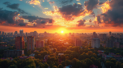 Obraz premium Bucharest, Romania city created with Generative AI technology